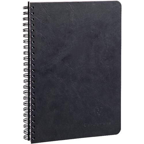 Clairefontaine Lot de 5 Carnet Age Bag A5, 100p./50 feuilles 90 g/m² reliure intégrale, couv. Coloris noir, quadrillé 5x5 - noir 785321C_0