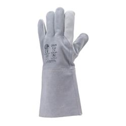 Coverguard - Gants de soudure blanc gris fleur de vachette et dos croûte EUROWELD 2524 (Pack de 12) Blanc / Gris Taille 10 - 10 gris 3435241025241_0