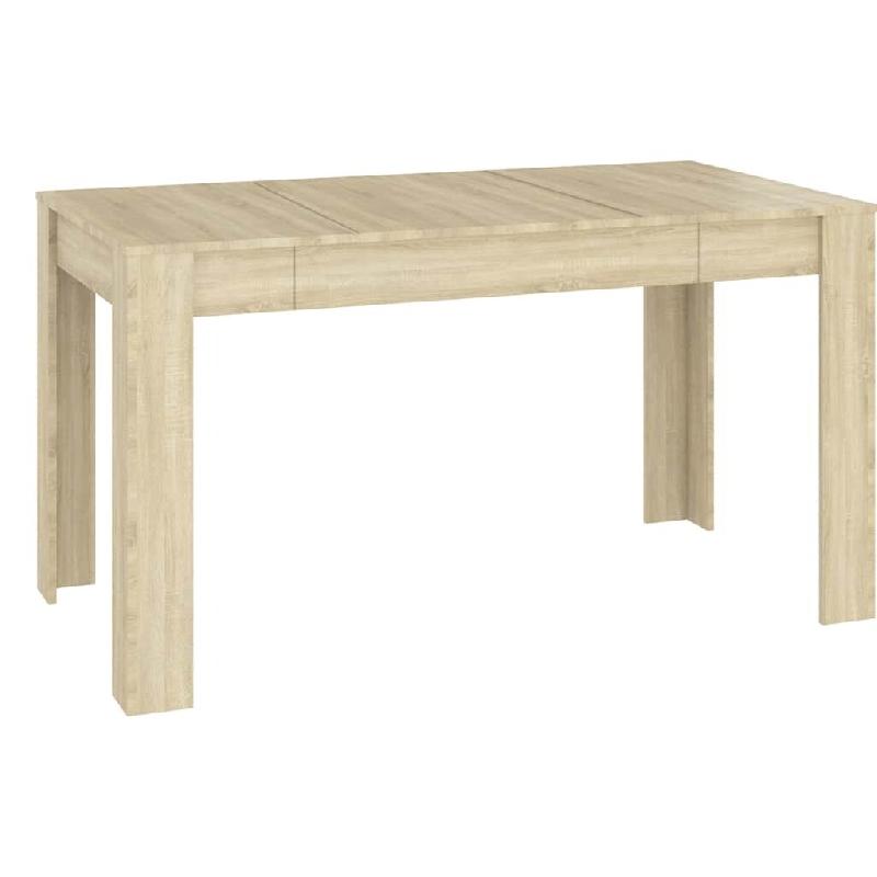 Décoshop26 - Table de salle à manger design moderne 140 x 74,5 x 76 cm bois d'ingénierie couleur chêne DEC036848 - Bois massif 3000261432562_0