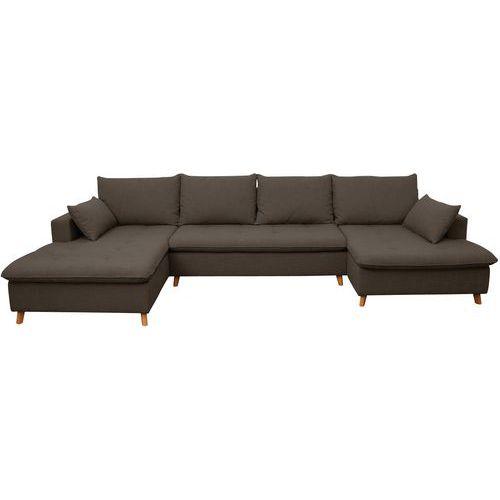 ENSEMBLE CANAPÉ MILARÉ+MÉRIDIE. LONGUE À GCHE TIS. TAUPE - MMP