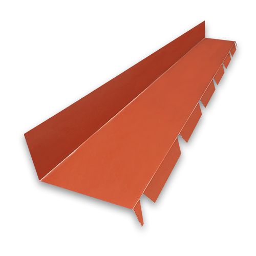 Faitière contre mur 45-333 / 2m10 - Rouge - RAL 8012_0