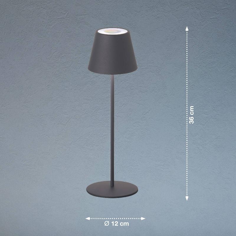 FH LIGHTING LAMPE LED COSENZA BATTERIE RGBW GRIS SABLE