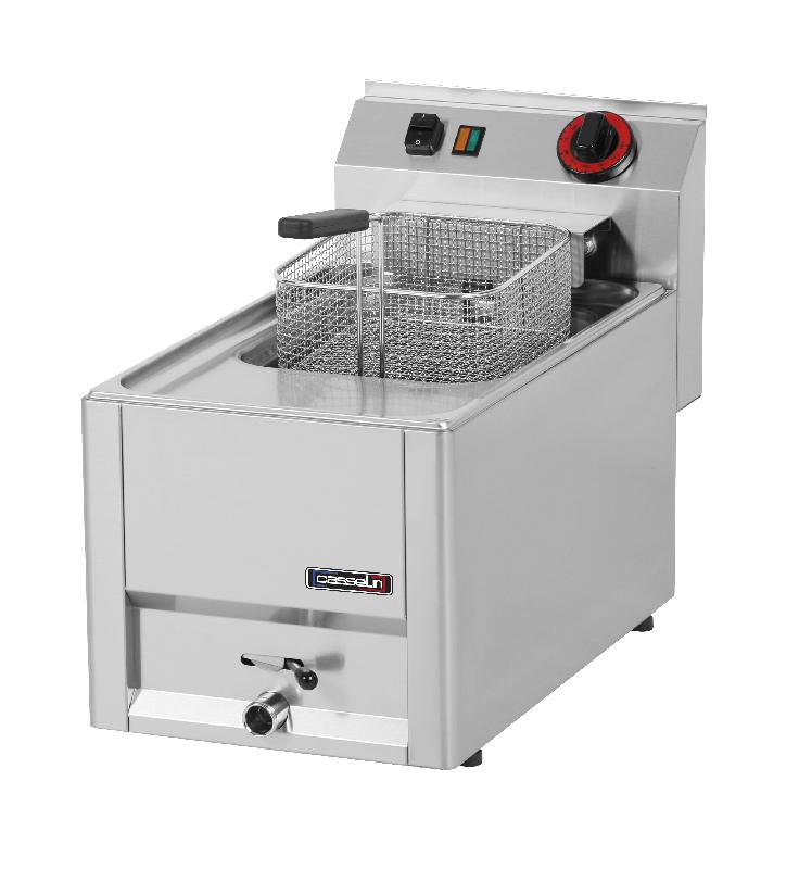 Friteuse électrique à poser - 8 litres avec vanne de vidange - Acier inoxydable - CASSELIN C6FEV833_0