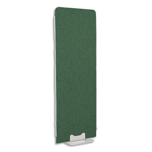 Cloison de bureau Gautier Office - Haut L60cm X-SPACE en textile vert avec socle acier 6 mm et fermeture zippée_0