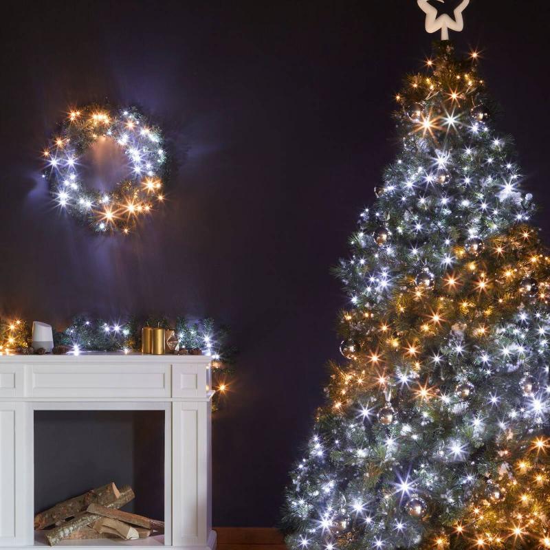 GUIRLANDE LUMINEUSE TWINKLY CCT NOIR 400-FLAMME 32M
