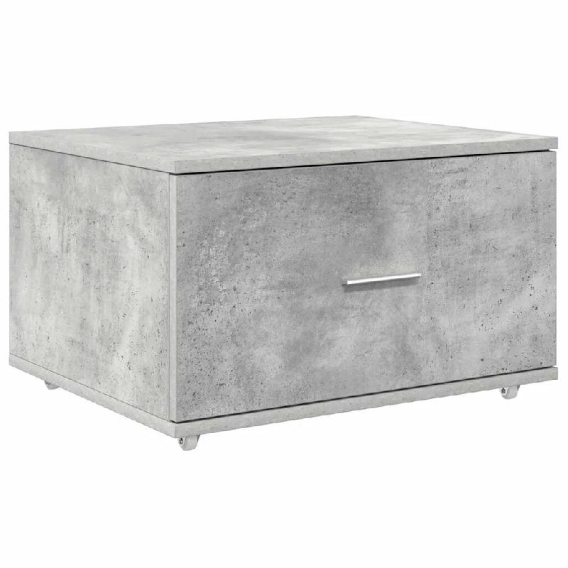 Helloshop26 - Armoire à tiroirs moderne compacte 55 x 45 x 31 cm rangement pratique style contemporain en bois gris béton 02_0052196 - gris Bois mas_0