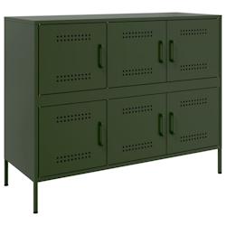 Helloshop26 - Buffet bahut commode armoire meuble de rangement organisateur cuisine salle de séjour salon olive 100,5 x 39 x 79 cm 02_0036570 - 30002_0