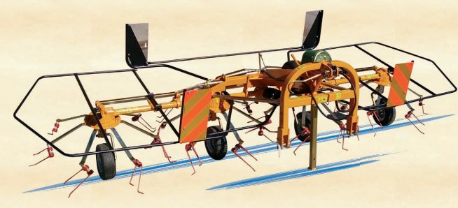 HTS Faneuses rotatives - Abimac - modèles HTS 500/6, HTS 600/7, HTS 720/6, HTS 840/7 - largeur de travail 500-840 m_0