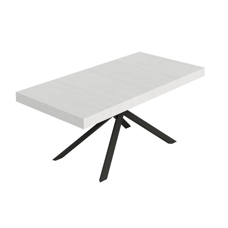 Itamoby Table Extensible Niket 180/284X90 Cm Frêne Blanc Pieds Anthracite - blanc multi-matériau VE0180TAVNIKE-BF_0