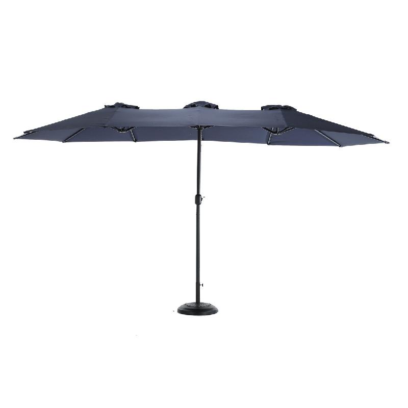 Merax parasol rectangulaire 453 x 267 cm, UPF50+, manivelle, 12 baleines acier, sans socle, bleu marine - bleu multi-matériau W2021P228091_0