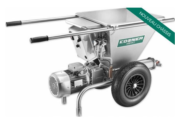 Kosner MK80 - Machine à projeter - 62 Kg - Débit 56 Kg/mn - Capacité cuve 62L_0
