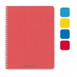 NEUTRE CAHIER BUREAU SPIRALÉ 180 PAGES 5X5 21X29,7 COUVERTURE POLYPRO ASSORTIS