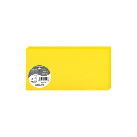 PAQUET DE 25 CARTES PLIÉES POLLEN 106X213MM 210G/M² - SOLEIL