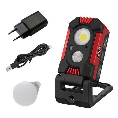 Lampe/projecteur à LED - 1500 lumens - aimant intégré - support/crochet orientable 360° - éclairage de chantier 4K5HD1500_0