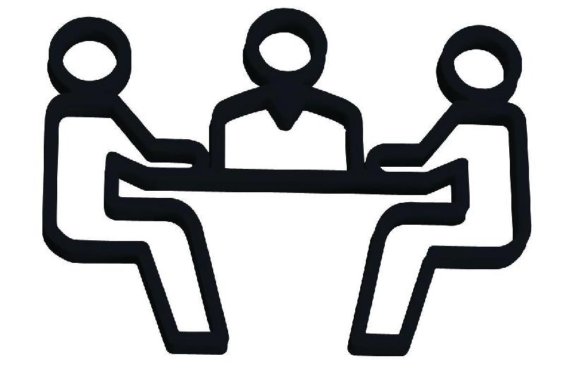 PICTOGRAMME NEOSIGN 3D MUR SALLE DE RÉUNION NOIR - MANUTAN COLLECTIVITÉS