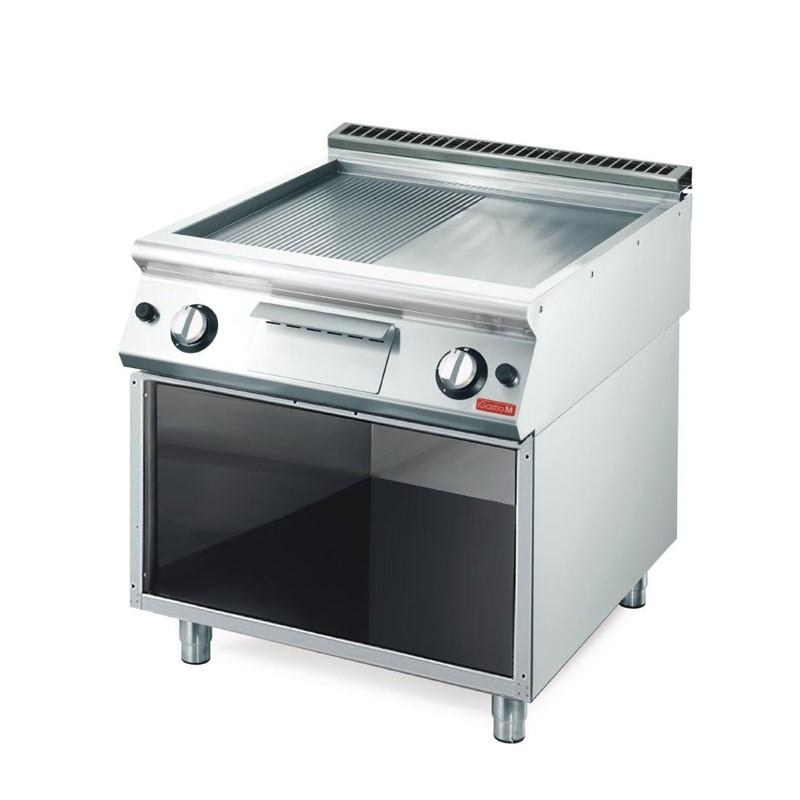 Plancha gaz GASTRO M 700 avec plaque 2/3 lisse 1/3 rainurée gm70/80ftrgs - gn098._0