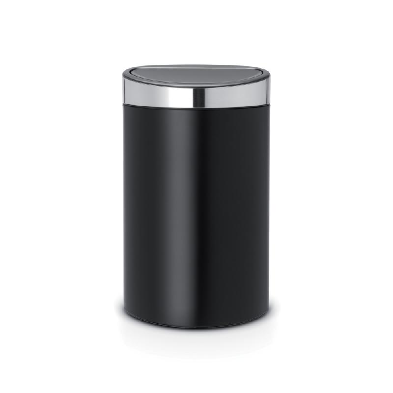 POUBELLE TOUCH BIN DEMI LUNE 40 L NOIRE BRABANTIA