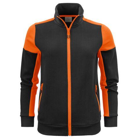 PRINTER PRIME PRIME SWEATSHIRT FULLZIP FEMMES NOIR/ORANGE - TAILLE XS