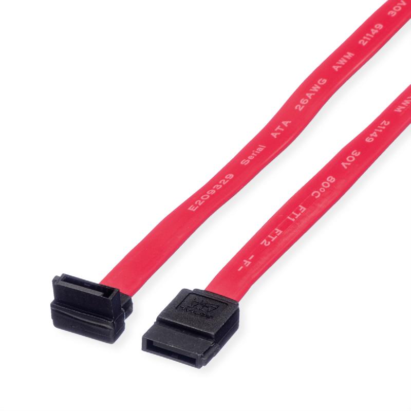 ROLINE Câble SATA 3.0 Gbit/s pour disques durs, coudé, 0,5 m_0