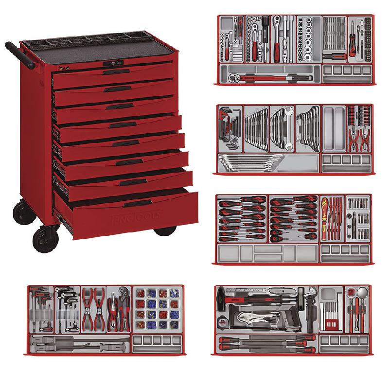 Servante rouge midi master set 8 tiroirs Teng Tools TCMM498N8_0