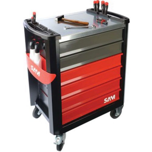 SERVANTE SERVI-630NZ 6 TIROIRS MODULES ABS AVEC 135 OUTILS - SAM