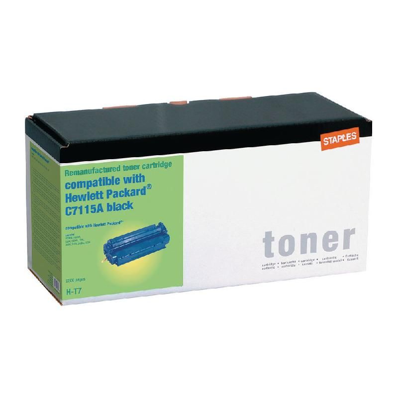 STAPLES TONER REMIS À NEUF 15A N (4217219) - COMPATIBLE: HP - COULEUR: NOIR