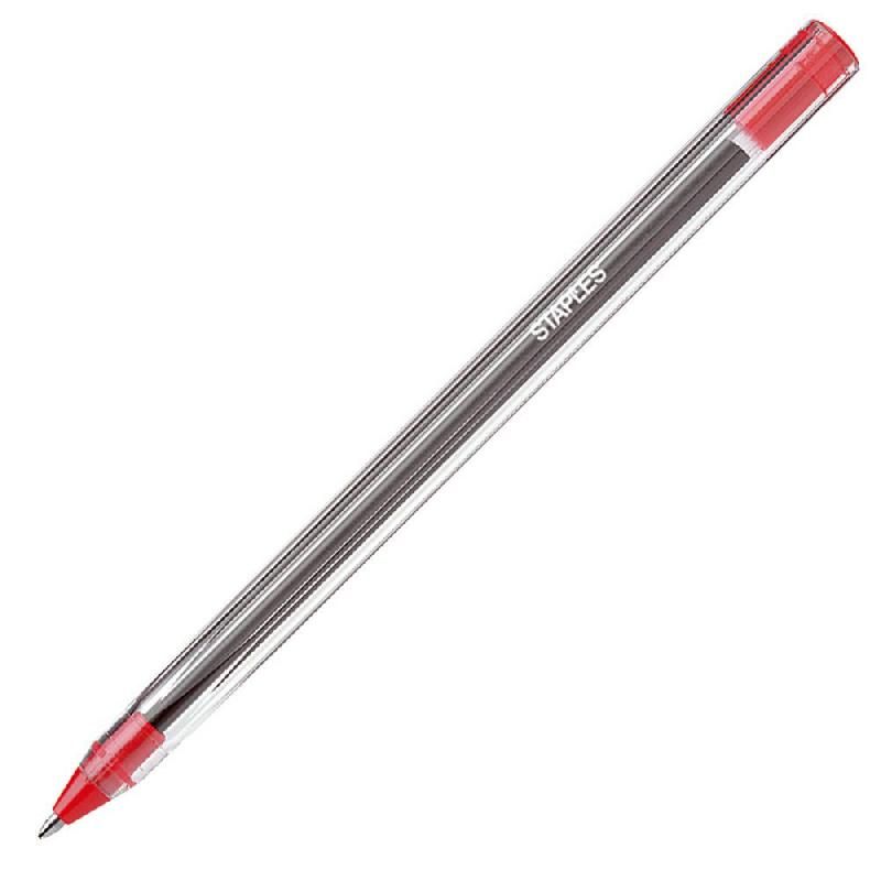 STAPLES STYLO BILLE STAPLES CLASSIQUE - 0,7 MM - ROUGE (PRIX À L'UNITÉ)