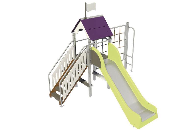 STRUCTURE CITADELLE BASTILLE - ACIER - PLATINES - INOX - GRIS/PRUNE-WIKI CAT - MANUTAN COLLECTIVITÉS