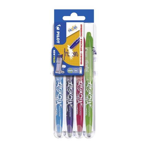STYLO ROLLER PILOT FRIXION BALL EFFAÇABLE ÉCRITURE FINE - SET DE 4 COULEURS FUN