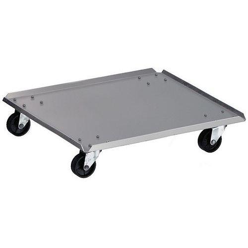 SUPPORT MOBILE POUR POUBELLE CARRO 110L ALUMINIUM - VEPABINS