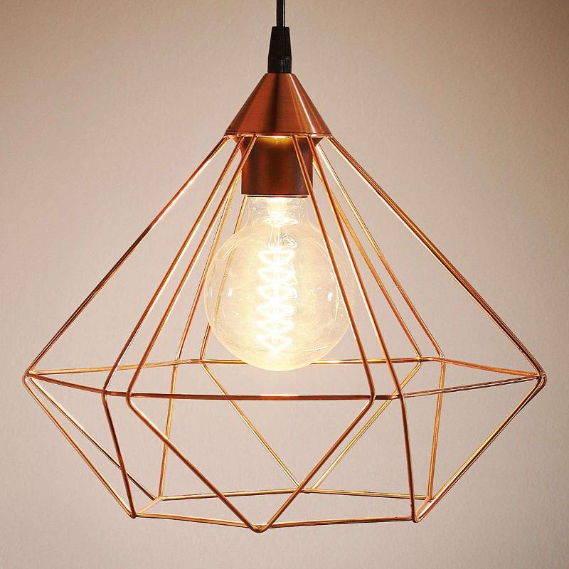 EGLO SUSPENSION TARBES À 1 LAMPE, 32,5 CM, CUIVRE