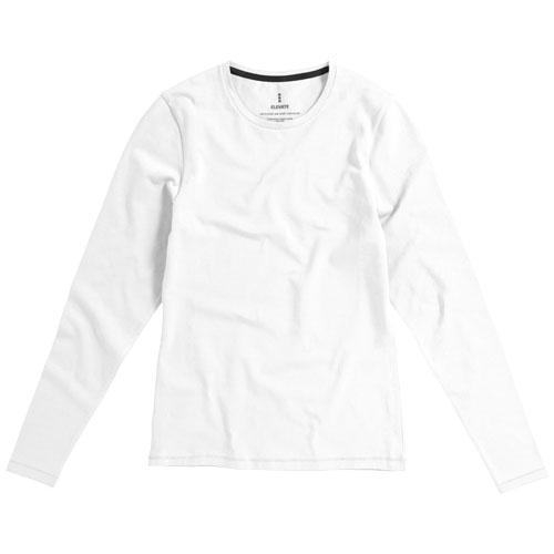 T-shirt bio manches longues pour femme Ponoka - col ras du cou - coton stretch 95% biologique - 200 g/m²_0