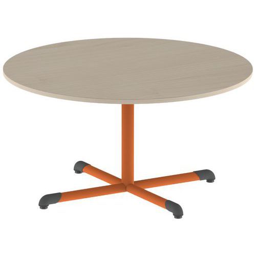 TABLE BANDANA RONDE Ø 120 FIXE T4 STRAT ÉRABLE PAPAYE 2011 - MOBIDECOR