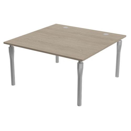 TABLE DE RÉUNION NOGA 140 X 140 CM CHÊNE GRIS ALU
