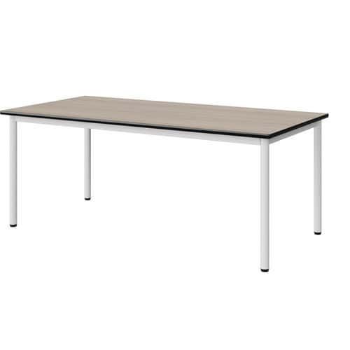 TABLE MALIBU 160X80 T4 4P STRA ANTIB ACACIA/NOIR BLC 9016