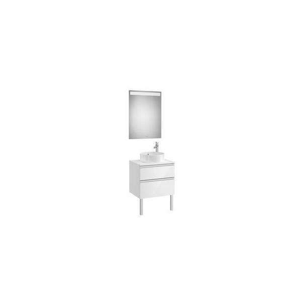 THE GAP PACK PR LAV A POSER 600(MEUBLE+MIROIR) GRIS ARCT MAT - ROCA A851531447