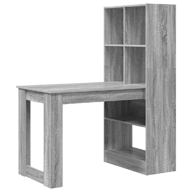VidaXL Bureau Gris Sonoma 122 x 67 x 145 cm Bois d'ingénierie Modèle Titan Nova - 3337262_0