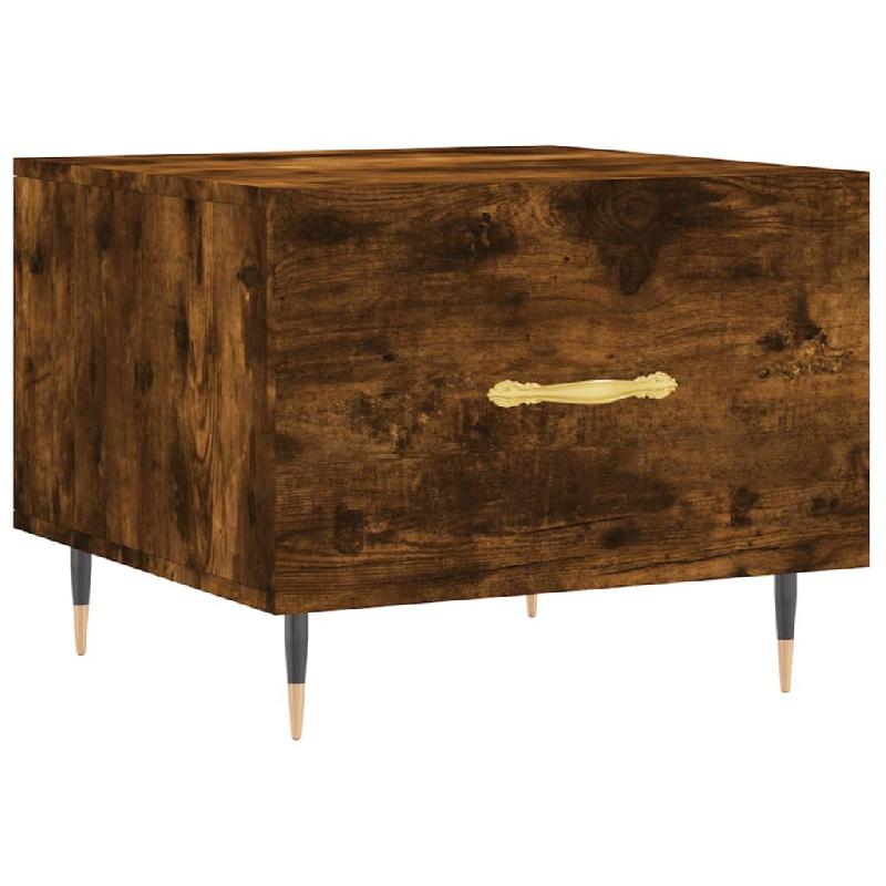 VidaXL Table basse Chêne fumé 50x50x40 cm Bois d'ingénierie Modèle Aero Vent Élite - 829358_0