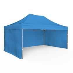 Tente pliante Barnum Assalit-Jean Aluminium 300x450cm - Bleu Azur avec 3 murs offerts - SL3X450+3M01_0