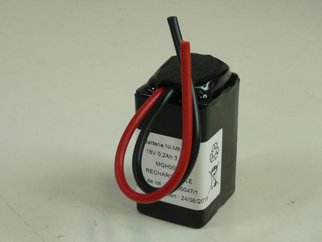 Batterie industrielle NiMH 2x NX Ready 2S1P ST1 - 18V 0.2Ah F100_0