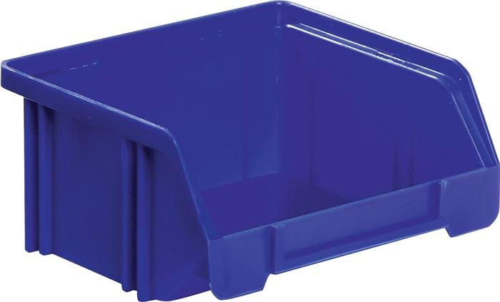 Boîte de rangement à ouverture frontale LK L85/65 x l105 x H45mm en polystyrène bleu - Très résistante et empilable_0