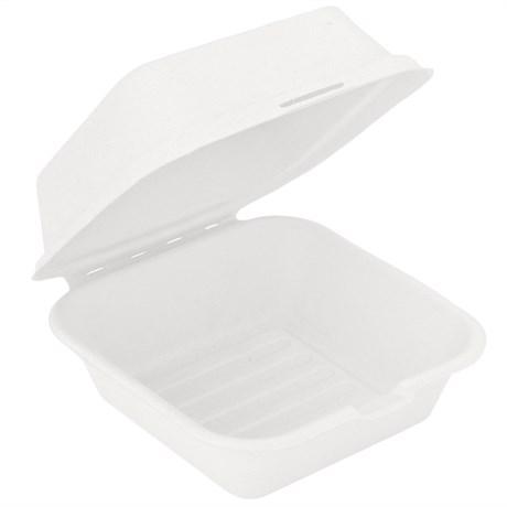 BURGER BOXE BIONIC 15.2X15X8.4 CM CELLULOSE BLANC (VENDU PAR 600)