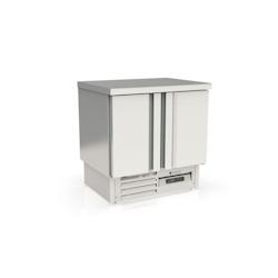 CORECO Meuble GN1/1 700 Compact - 2 Portes Pleines - -2/+8 - 915X700X950 - Int Et Ext Inox  - Portes Embouties Inox - Sans Dosseret - Tampons MFC-100_0