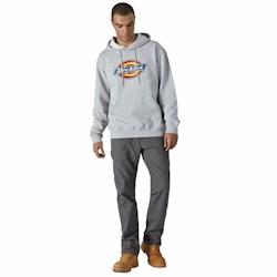 Dickies - Sweat-shirt à capuche fris chiné LOGO GRAPHIC Gris Chiné Taille L - L 0889440422050_0