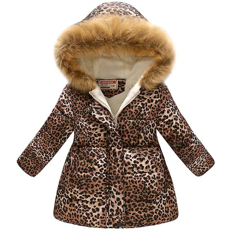 Semen Parka à Capuche Amovible En Fausse Fourrure Pour Filles - Manteau D'hiver Chaud Et épais - Fermeture éclair Intégrale - Pour Enfants De 5 à 14 Ans, Noir , 5-6 Years