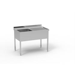ERATOS Plonge Gamme 700 Aisi-304 18/10 1200X700X850 - 1 Cuve 500X500X300 - Egouttoir A Droite FGB-127/11D - Acier inoxydable 18/10 FGB-127/11D_0