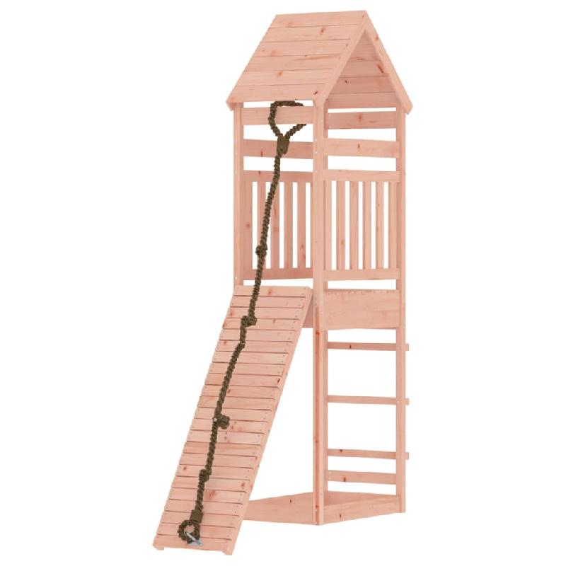 MAISONNETTE DE JEU AVEC MUR D\'ESCALADE 55 X 175 X 264 CM BOIS MASSIF DOUGLAS 02_0004681_0