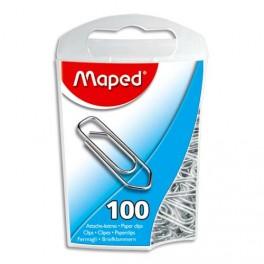 MAPED BOITE DE 100 TROMBONNES EN ACIER GALVANISÉ 25MM