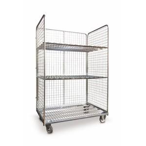 Maxi roll-container 3 côtés - avec ou sans étagère - charge 400 kg_0