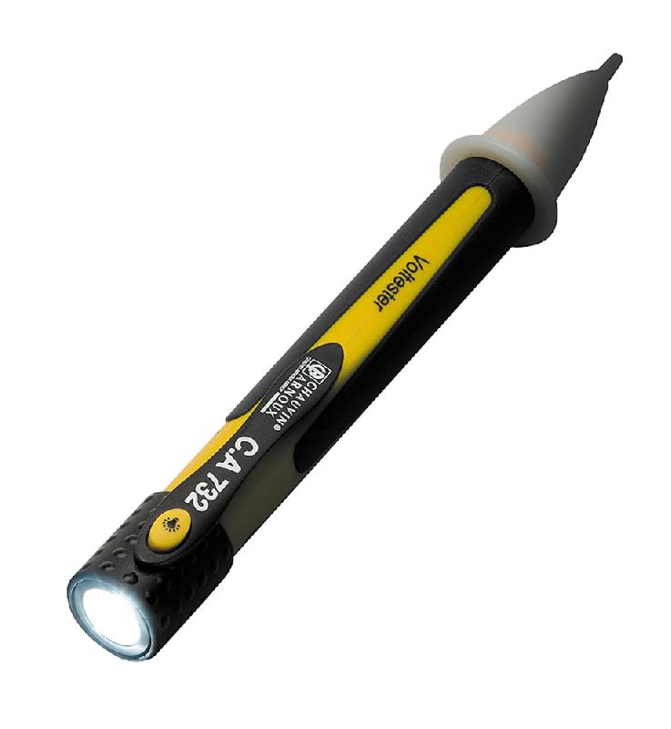 P01191745Z - Détecteur de tension AC sans contact CA 732 au format stylo avec lampe torche intégrée_0